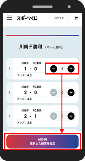 STEP6 選択肢・口数を決定